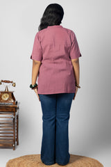 Mauve Embroidered Kurta