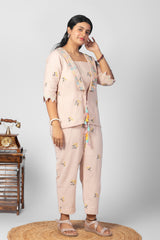 3-Piece Embroidered Co-Ord Set
