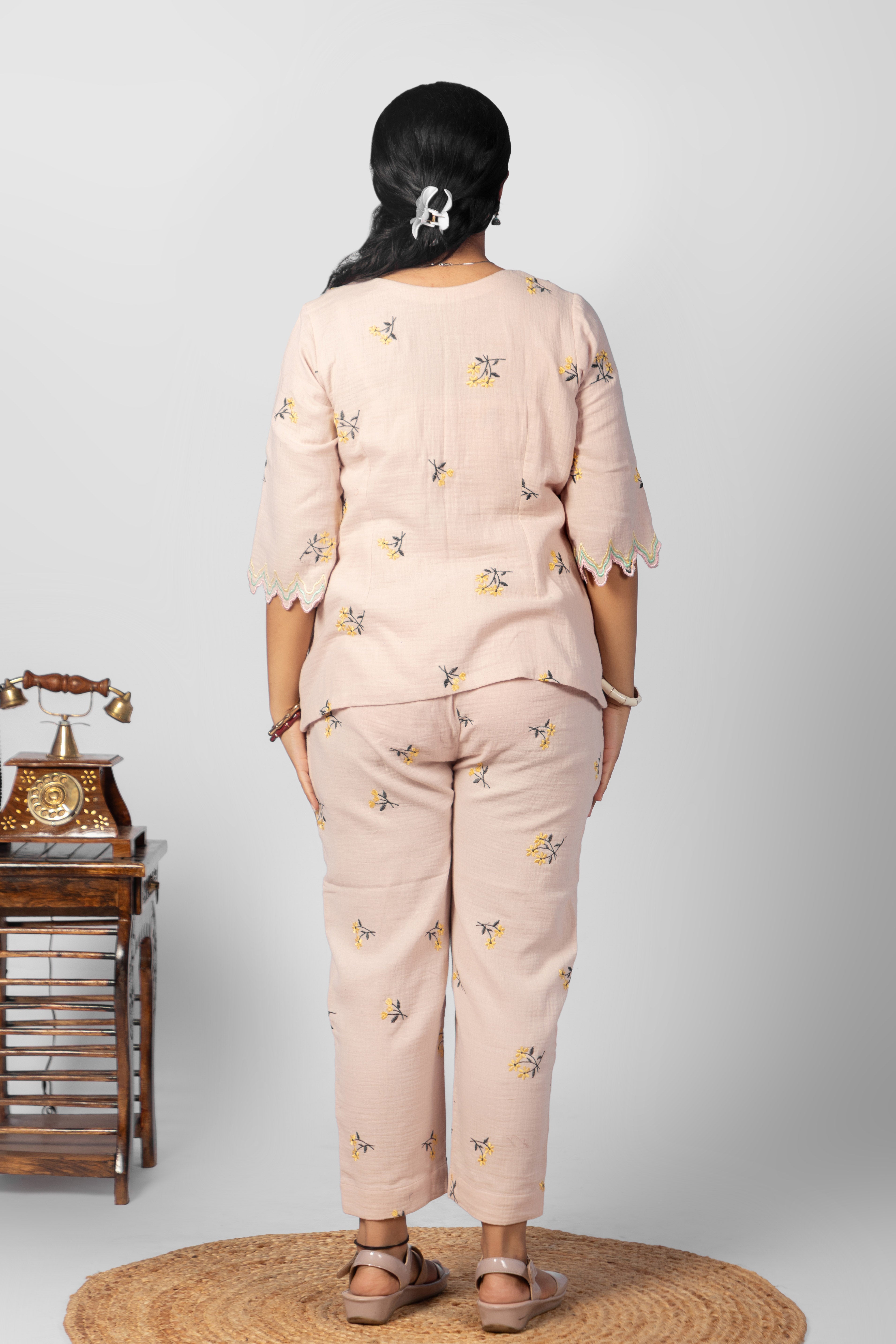 3-Piece Embroidered Co-Ord Set