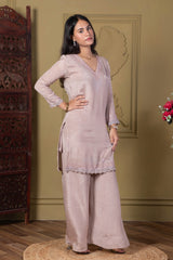 Rosy Brown Sequin Kurta Set